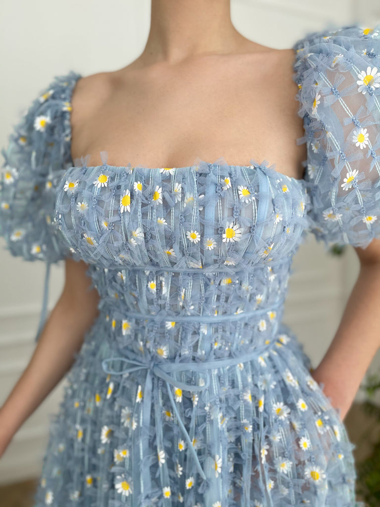 Baby Blue Daisy Dress | Teuta Matoshi